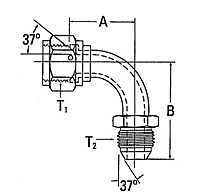 FF5163 37º Flare Swivel to 37º Flare